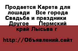 Продается Карета для лошади - Все города Свадьба и праздники » Другое   . Пермский край,Лысьва г.